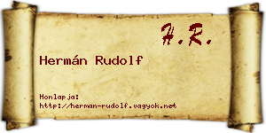 Hermán Rudolf névjegykártya